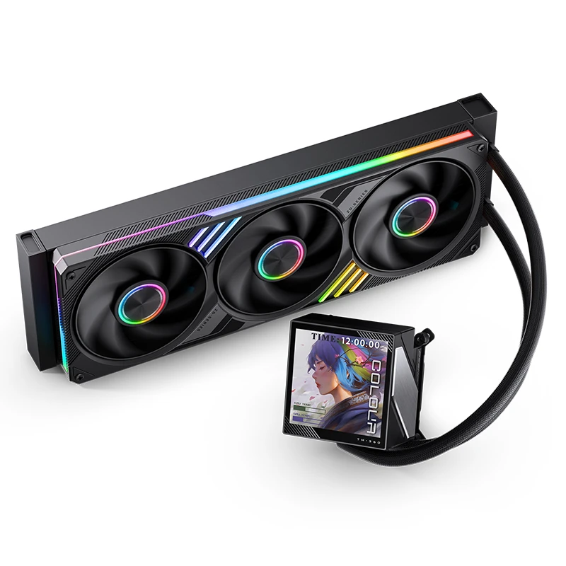 JONSBO TM-360 Black AIO Liquid Cooling – 360mm màn hình IPS, ARGB, TDP 325W 5 JONSBO TM-360 Black AIO Liquid Cooling – 360mm màn hình IPS, ARGB, TDP 325W - Ảnh 5