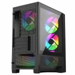 LinkTech Bahamut M 4F Black Mid Tower Case - M-ATX, 4x 120mm RGB Fans 10 LinkTech Bahamut M 4F M ATX pic 4