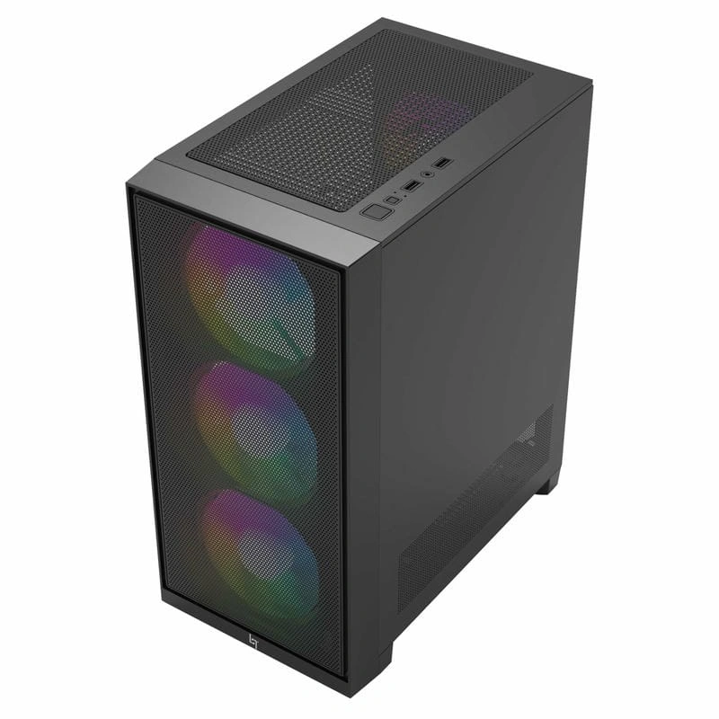 LinkTech Bahamut M 4F Black Mid Tower Case - M-ATX, 4x 120mm RGB Fans 7 LinkTech Bahamut M 4F Black Mid Tower Case - M-ATX, 4x 120mm RGB Fans - Ảnh 7