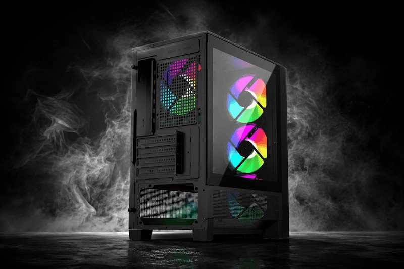 LinkTech Bahamut M 4F Black Mid Tower Case - M-ATX, 4x 120mm RGB Fans 17 Trang bị sẵn 4 quạt RGB 120mm trên LinkTech Bahamut M 4F Black