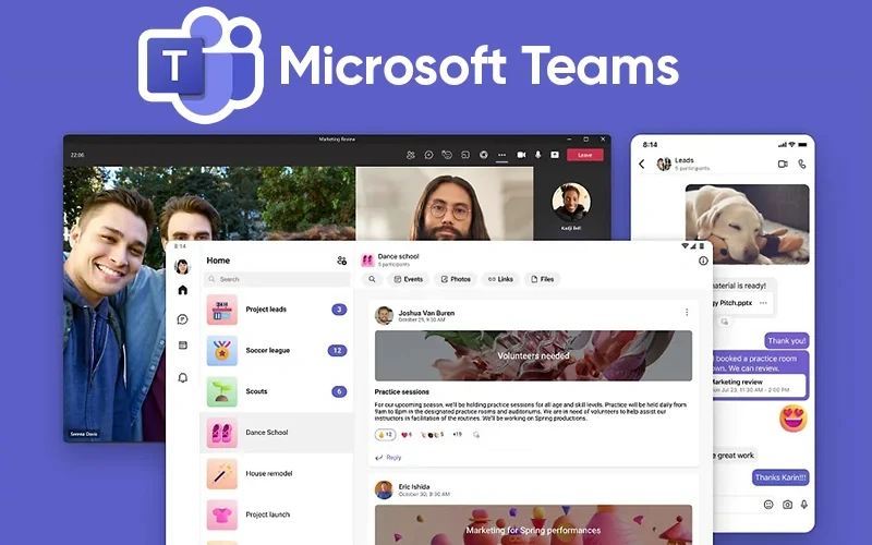 Phần Mềm Office Microsoft 365 Business Standard (1 User/ 12 tháng) 8 Họp trực tuyến và làm việc nhóm với Microsoft Teams business