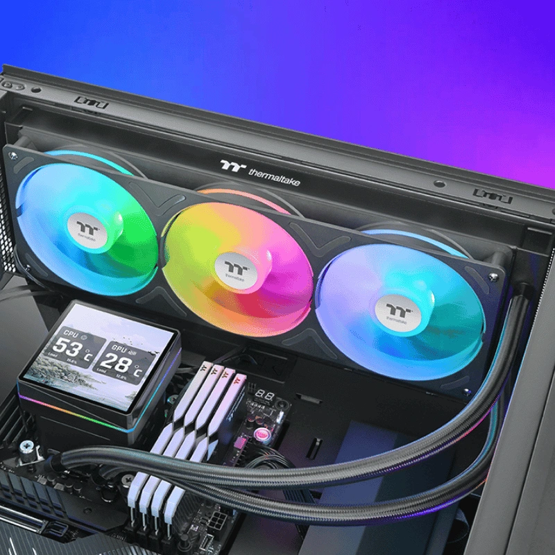 THERMALTAKE TH360 V3 Ultra – 360mm LCD 3.95" ARGB Sync AIO Liquid CPU Cooler 58 THERMALTAKE TH360 V3 Ultra Lighting Effects ARGB