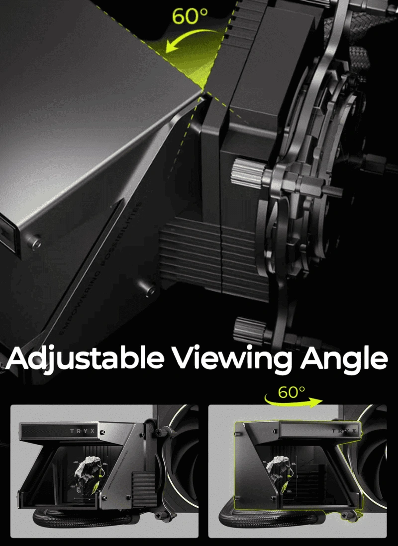 TRYX HOLO 360 Holographic Visual Effect AIO Liquid CPU Cooler 38 TRYX HOLO 360
