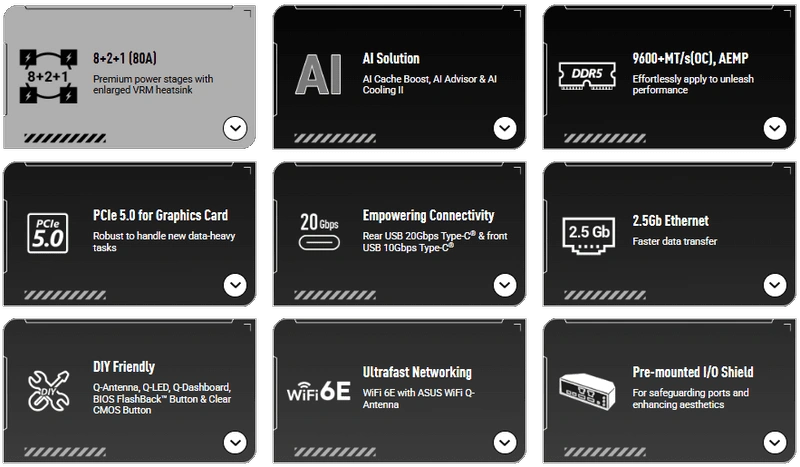 ASUS TUF GAMING B850I WIFI NEO