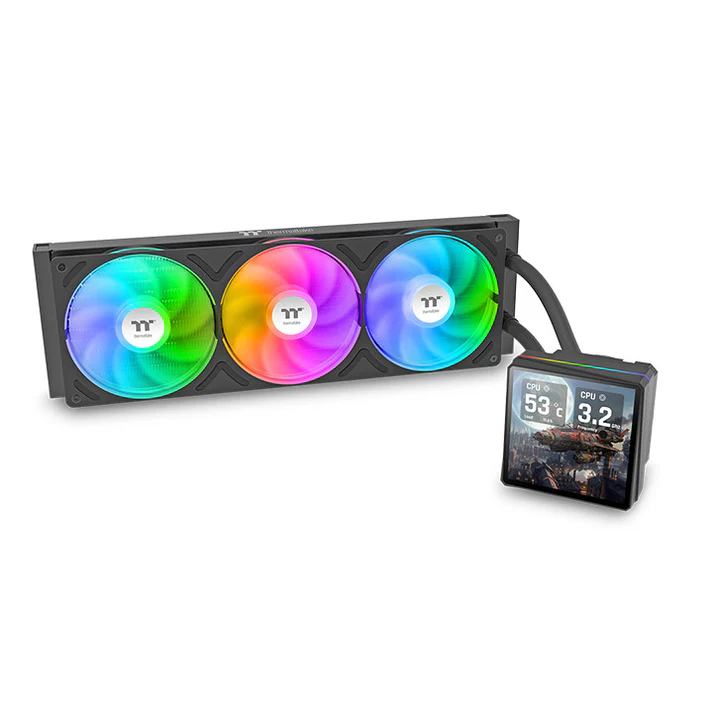 THERMALTAKE TH360 V3 Ultra – 360mm LCD 3.95" ARGB Sync AIO Liquid CPU Cooler 2 THERMALTAKE TH360 V3 Ultra – 360mm LCD 3.95" ARGB Sync AIO Liquid CPU Cooler - Ảnh 2