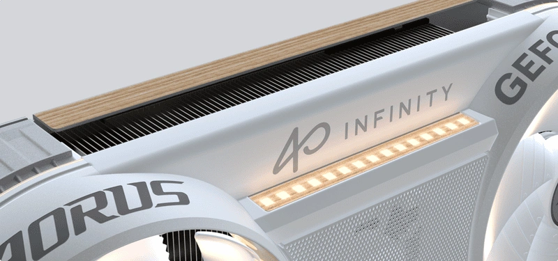 AORUS GeForce RTX 5080 INFINITY WOOD Angle 1