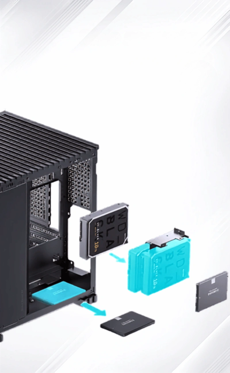 Khả năng lắp HDD 3.5 inch và SSD 2.5 inch trên JONSBO D34