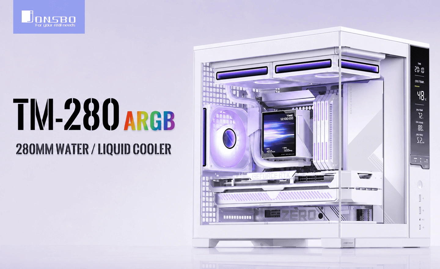 JONSBO TM-280 AIO 280mm màn hình IPS 3.95 inch ARGB