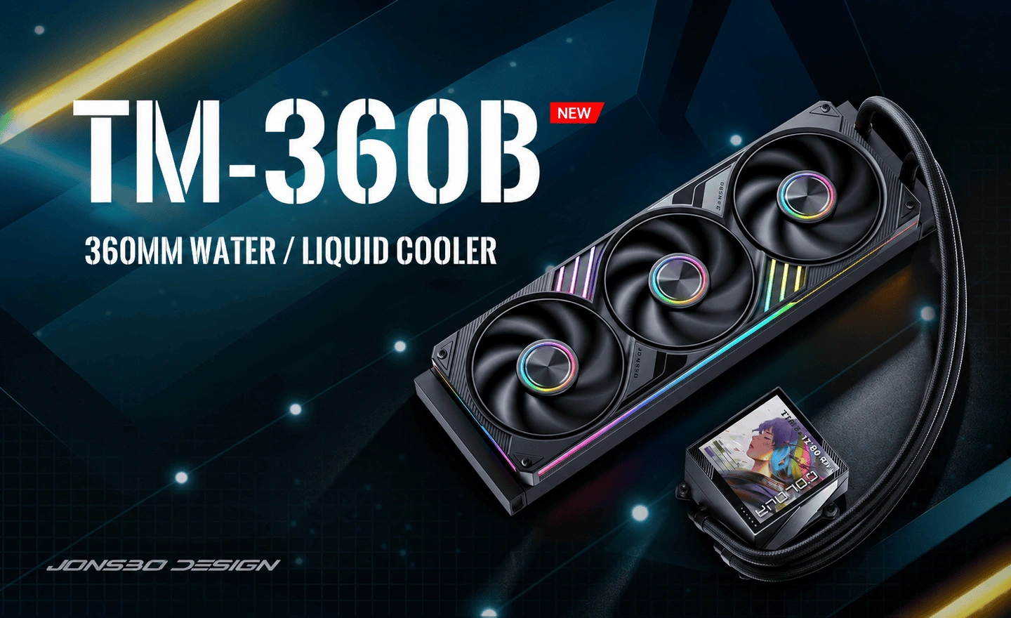 JONSBO TM-360 Black AIO Liquid Cooling – 360mm màn hình IPS, ARGB, TDP 325W 12 JONSBO TM-360 Black AIO 360mm màn hình IPS 3.95 inch
