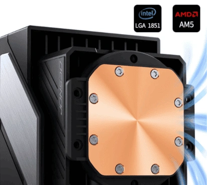 JONSBO TM-360 Black AIO Liquid Cooling – 360mm màn hình IPS, ARGB, TDP 325W 21 Socket Intel LGA1851 AMD AM5 hỗ trợ bởi JONSBO TM-360 Black