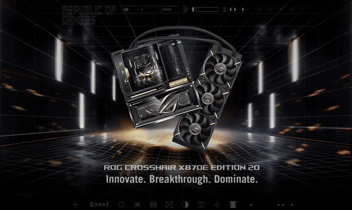 ASUS ROG CROSSHAIR X870E EDITION 20 Mainboard 28 Mainboard ASUS ROG CROSSHAIR X870E EDITION 20 chính hãng