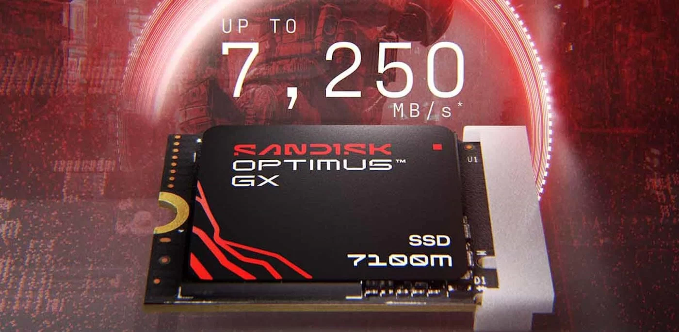 SANDISK Optimus GX 7100M NVMe SSD 2TB PCIe 4.0 7250MB/s