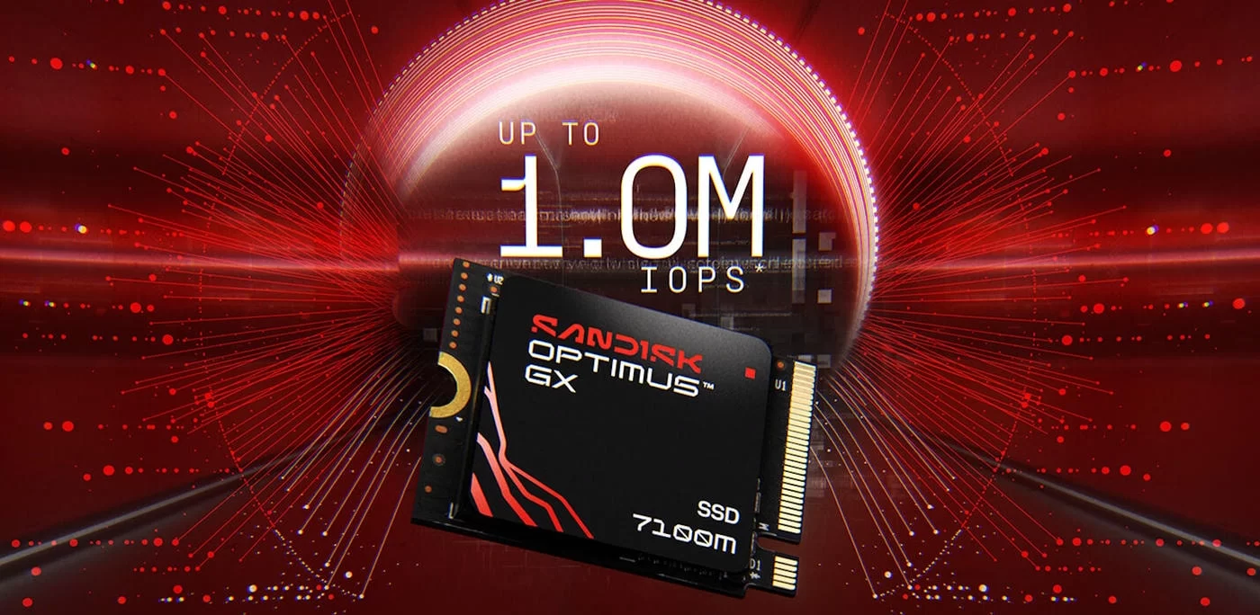 SANDISK Optimus GX 7100M NVMe SSD 2TB 1M 1.3M IOPS nCache