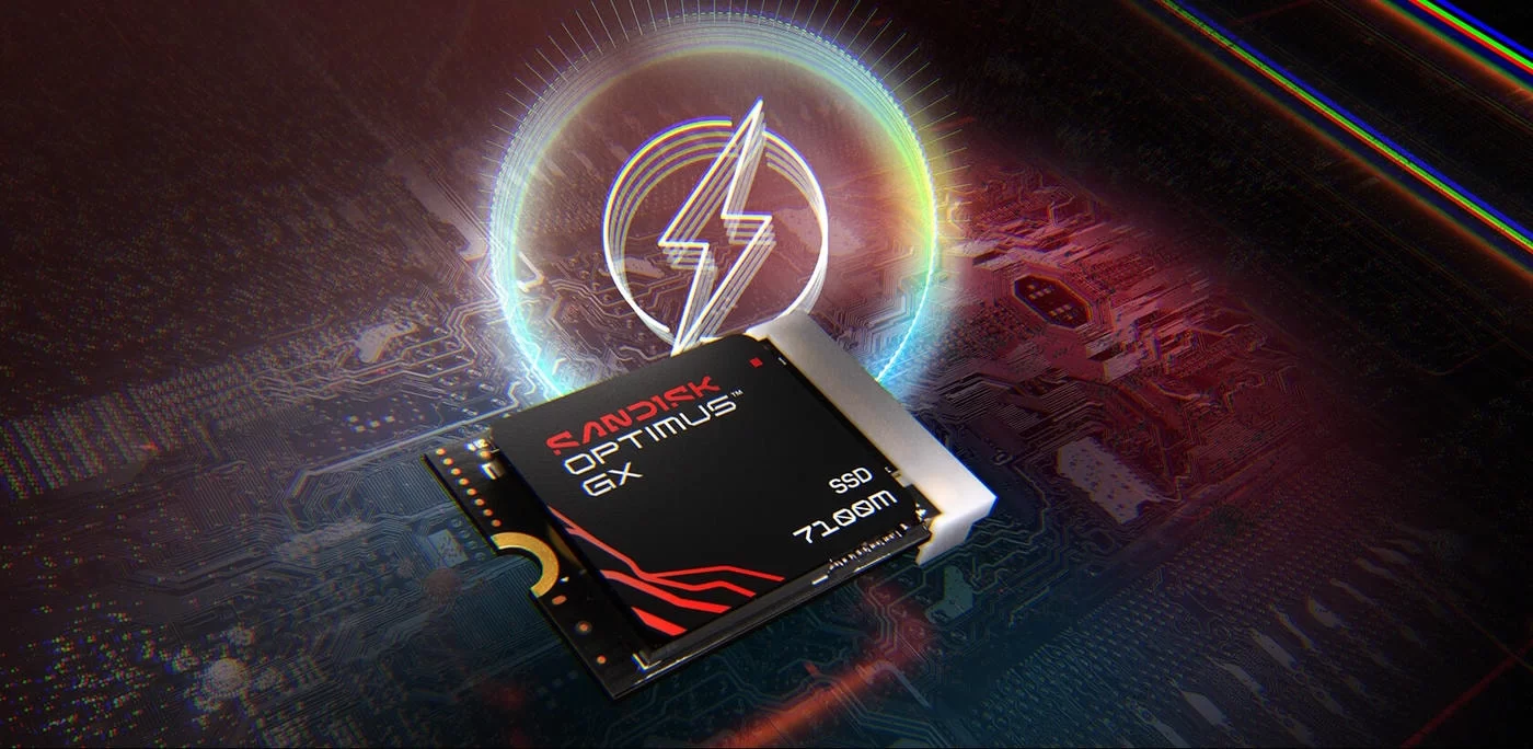 SANDISK Optimus GX 7100M NVMe SSD 2TB tiết kiệm điện Gaming di động