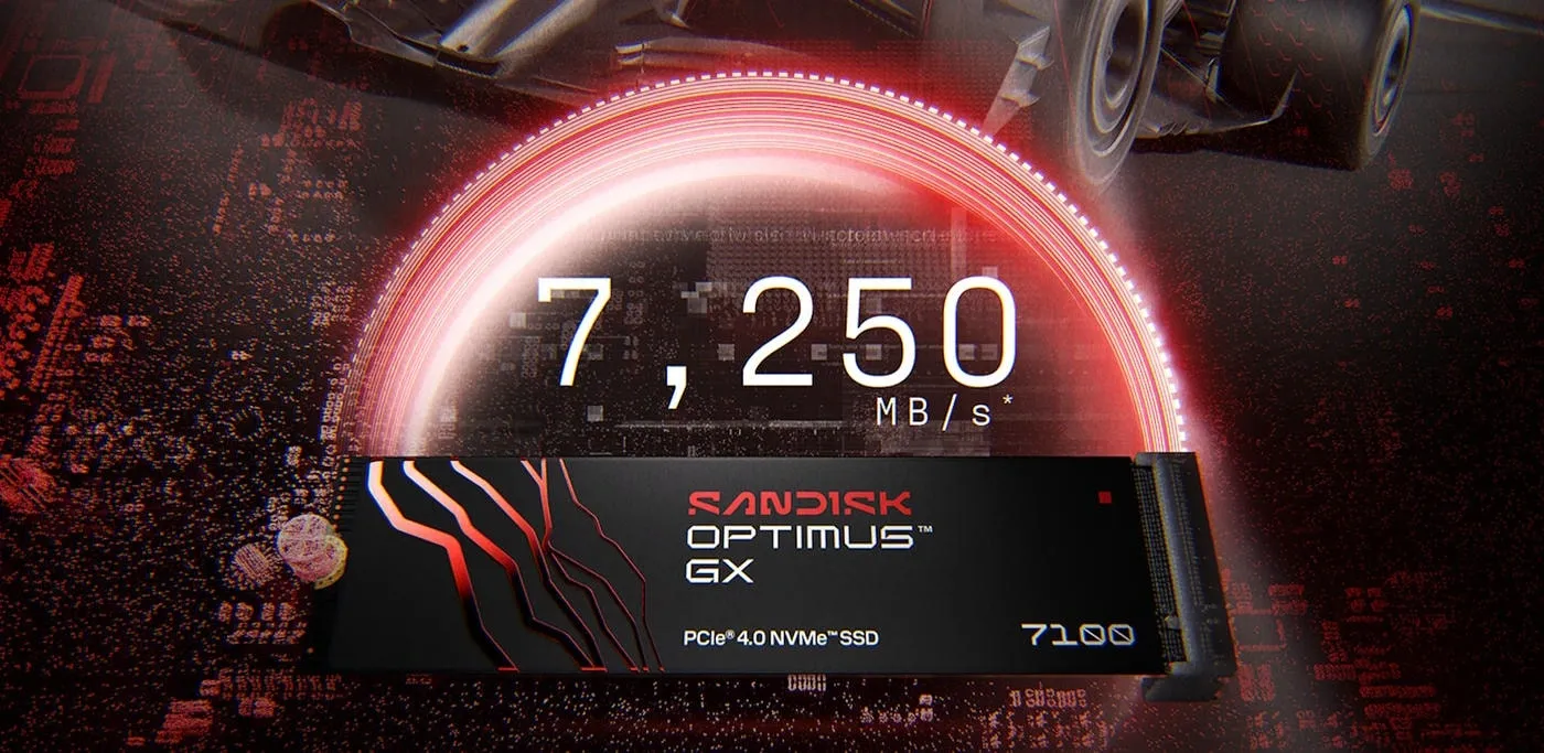 SANDISK Optimus GX 7100 4TB PCIe 4.0 tốc độ 7000MB/s