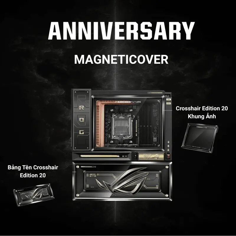 ASUS ROG CROSSHAIR X870E EDITION 20 Mainboard 29 Phiên bản kỷ niệm 20 năm ROG Crosshair X870E Edition 20